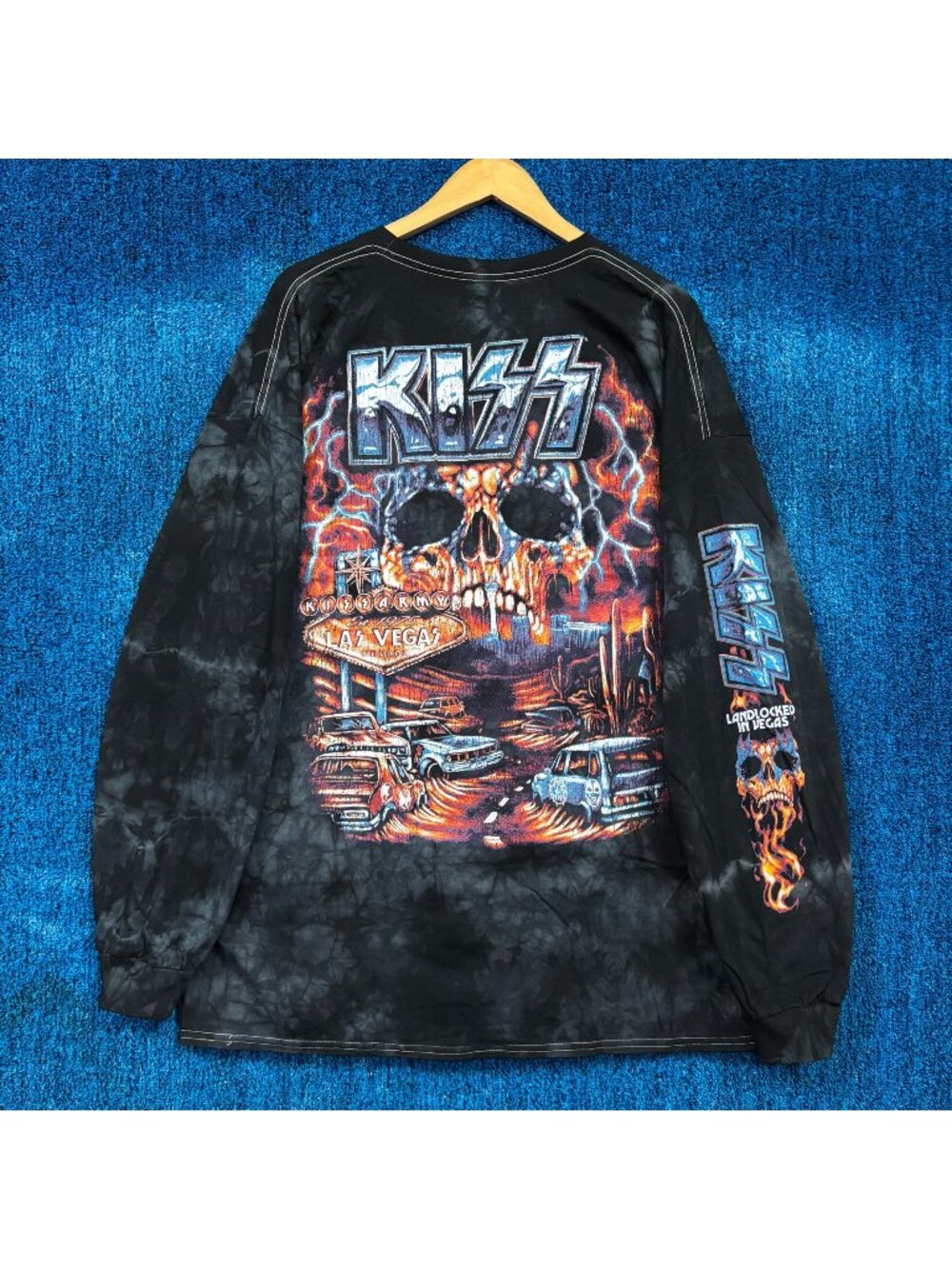 KISS Landlocked in Vegas Metal Band Tie Dye Long Sleeve 3XL